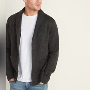 Men’s Shawl Collar Button Front Sweater Fleece Cardigan Old Navy